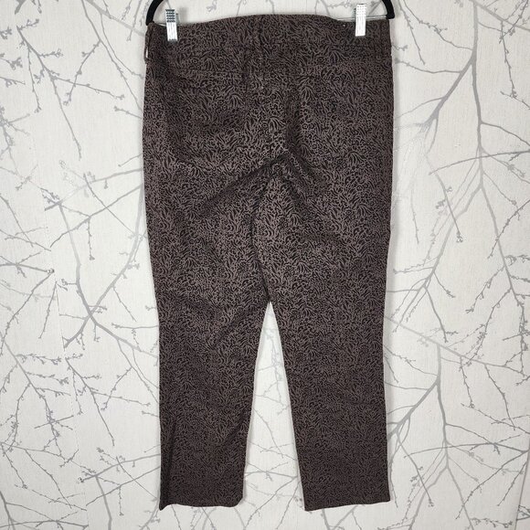 Code Bleu Brown Artsy Animal Print High Rise Straight Leg Jeans - Picture 2 of 8